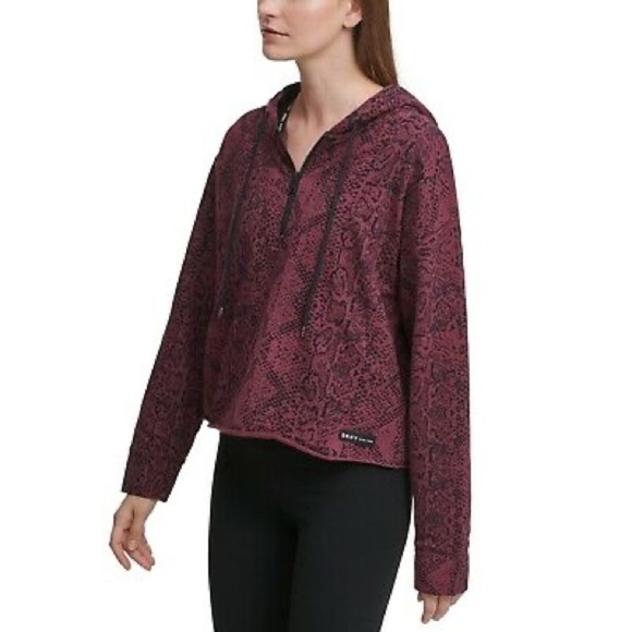 DKNY Snake Print Cropped Sweatshirt - Picture 1 of 5